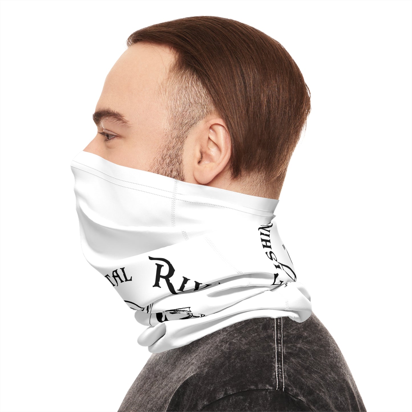 Fishing Neck Gaiter — "Crystal River Fishing Group" Compass & Lures