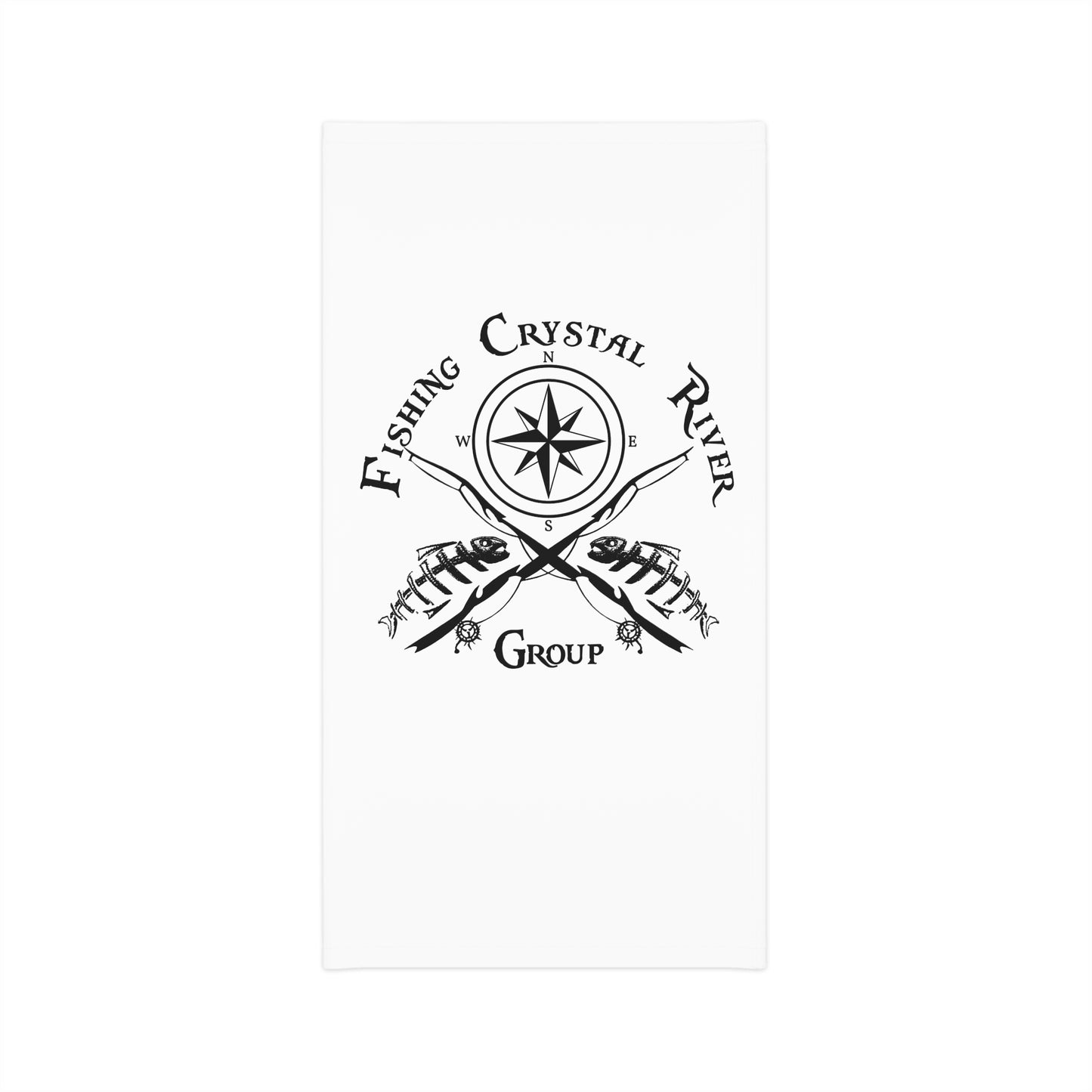 Fishing Neck Gaiter — "Crystal River Fishing Group" Compass & Lures