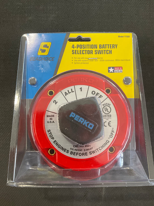 4-Position Battery Select Switch Seachoice 11501