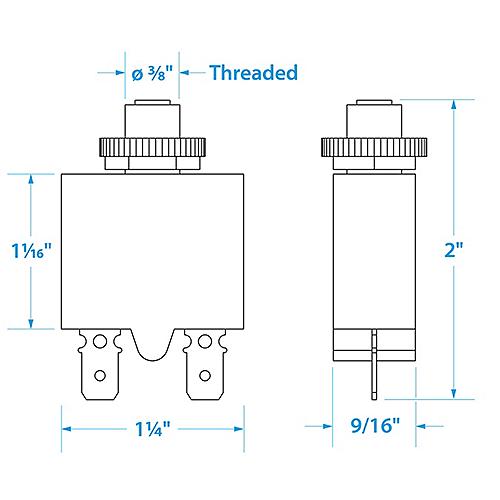 20amp Push to Reset Circuit Breaker