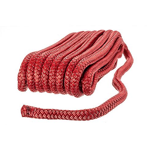 Seachoice Double-Braid Nylon Dock Line w/ Eye Splice, Pre-Shrunk, Heat Stabilized, 1/2 In. X 20 Ft., Red