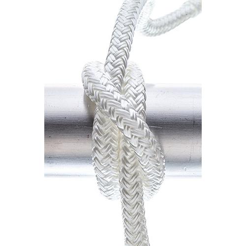 Seachoice Double-Braid Nylon Dock Line w/ Eye Splice, Pre-Shrunk, Heat Stabilized, 3/8 In. X 20 Ft., White