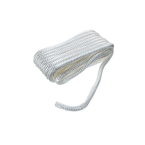 Seachoice Double-Braid Nylon Dock Line w/ Eye Splice, Pre-Shrunk, Heat Stabilized, 3/8 In. X 20 Ft., White