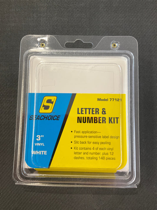 Seachoice 77121 3-1/4" 148 Piece Letter & Number Kit - White